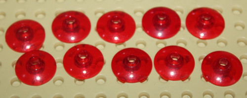 Lego trans red round dish - 10,