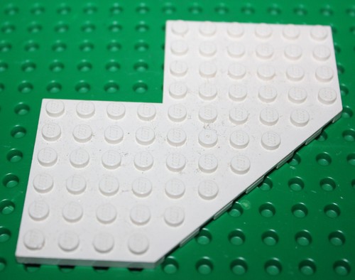 Plaque lego white - white, plate