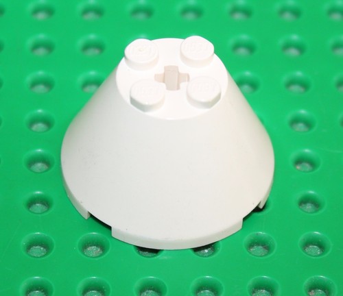 Lego white cone - cone, 4x4x2